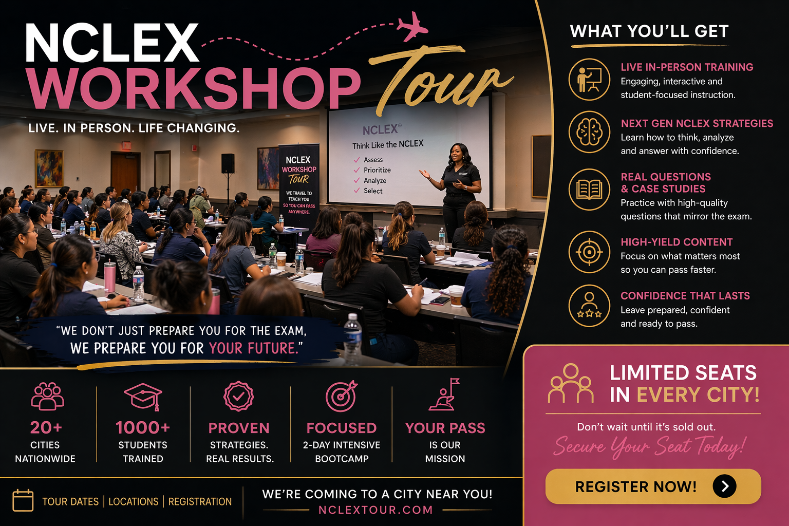 NCLEX Workshop Tour Promotional Flyer